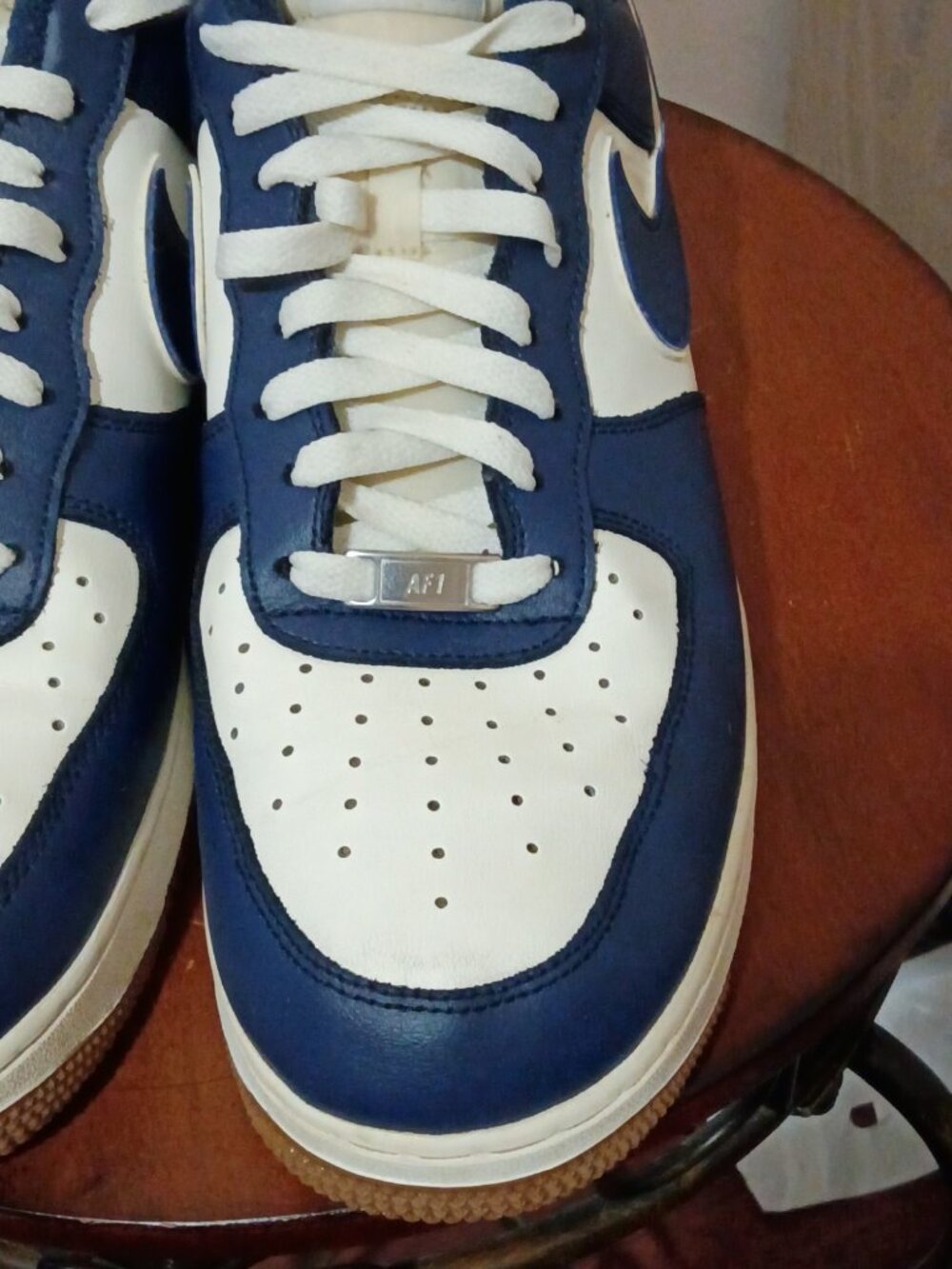 Nike Air Force 1 07 LV8 College Pack Midnight Navy DQ7659-101 Men's Shoes Sz 12 - Picture 7 of 14